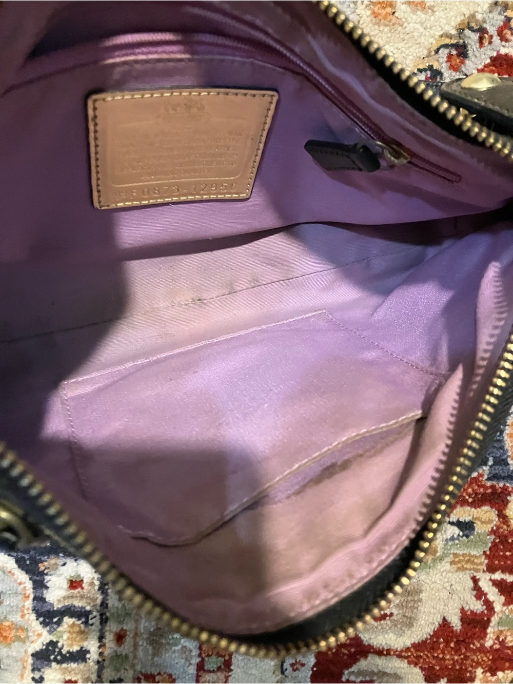 Coach 12950 Madison OP Art Brown Y2K Small Hobo Shoulder Bag Rare - Picture 4 of 9